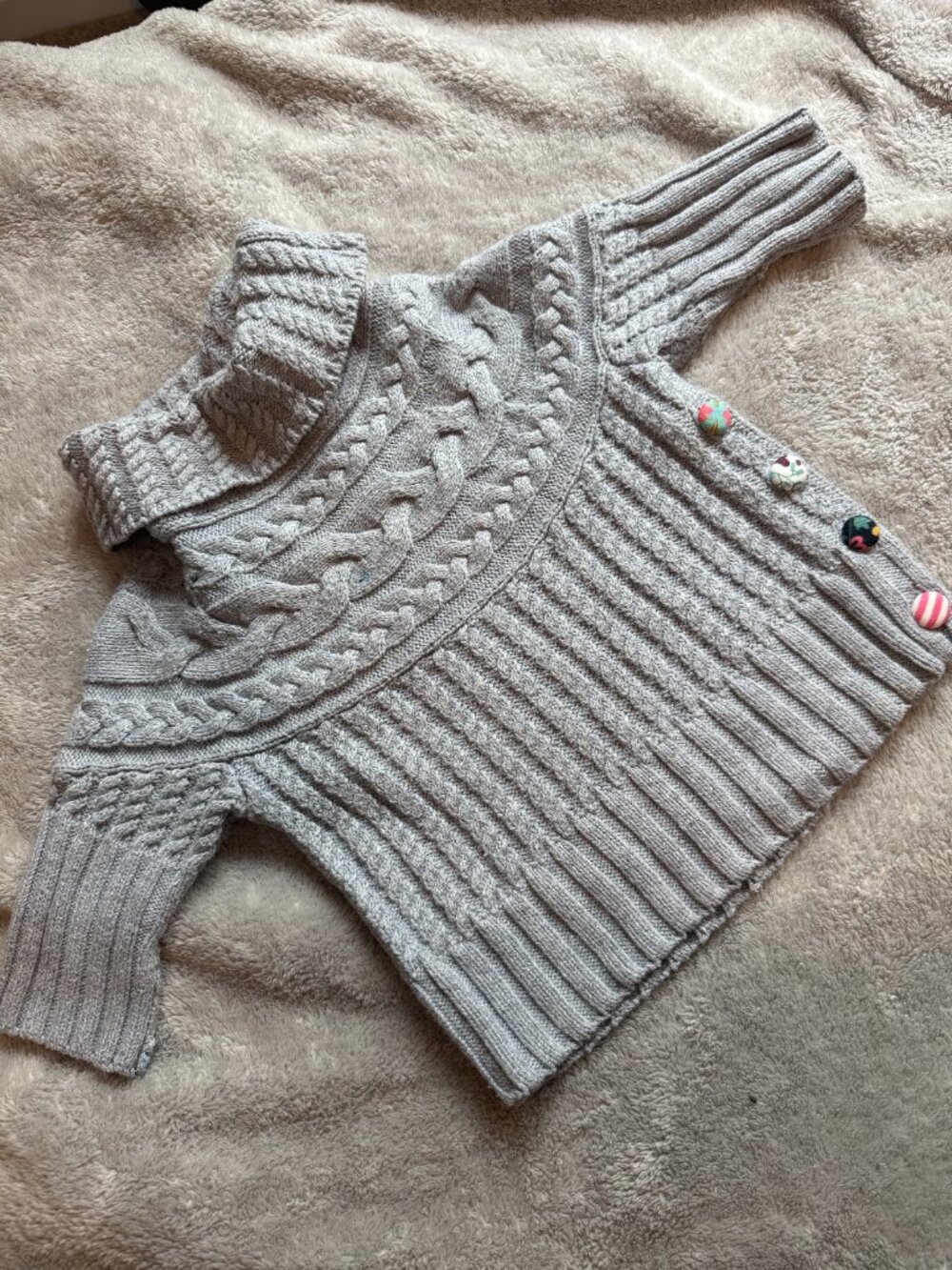 Matilda Jane gray turtleneck half sleeve sweater size 6